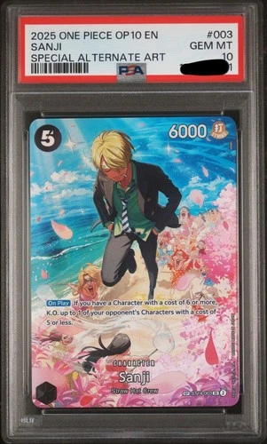 ONE PIECE ROYAL BLOOD ST14-003 SANJI SPECIAL ALT ART OP10 ENG Psa 10 GM