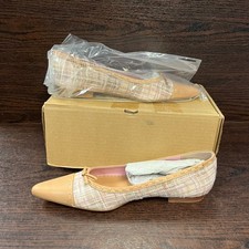 Lands' End Women's Flats Shoes Size 9B Pink Plaid Pointed Toe Ballet NIB