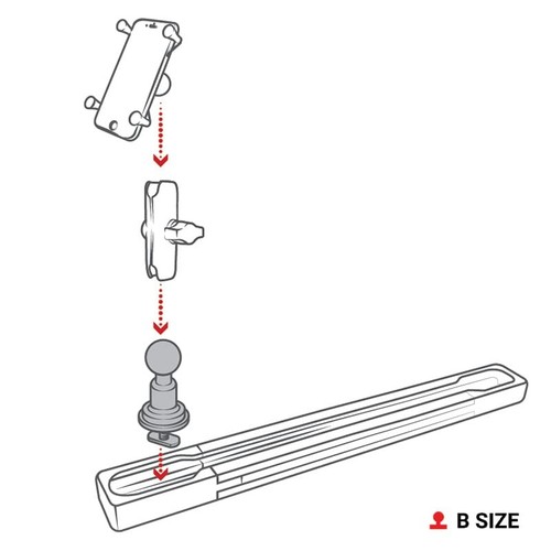 Aluminum Track Ball with T-Bolt Attachment RAM-B-463-TRA1U with B Size 1 Ball - Bild 4 von 6