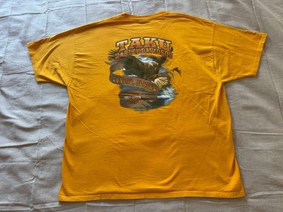 Harley Davidson T Shirt 2XL Yellow Taku Alaska Dreamcatcher Eagle