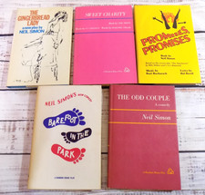 Lot of 5 NEIL SIMON Fireside Theater Book Club Edition Play Scripts