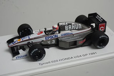 1:43 Spark ROMU039 Custom-made Tyrrell 020 Honda US GP 1991 #3 Satoru Nakajima