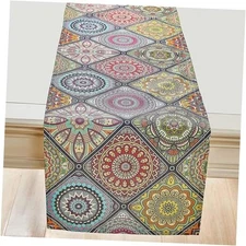 Kaxich Bohemian Vintage Table Runner Boho Geometric Moroccan Mandala Table 