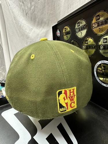 Detroit Pistons Mitchell & Ness “HWC Dusty Olive Collection” Sz 7-3/8 - Picture 5 of 6