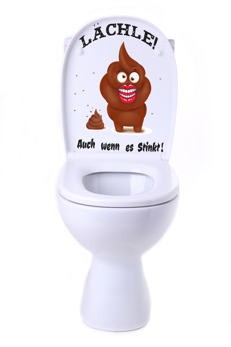 EORPAVU Toiletten Aufkleber Set - 4 Bögen Lustige Badezimmer Dekoration