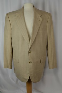 Brioni Men's Suit Size 44 Regular Window Pane Tan Italy ...