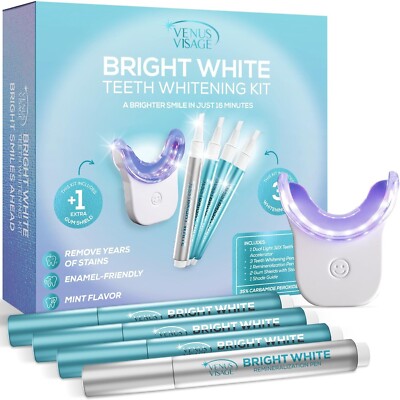 VENUS VISAGE TEETH WHITENING KIT, 3 CARBAMIDE PEROXIDE TEETH WHITENING GEL PENS