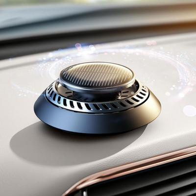 Ceeniu 2025 New UFO Car Air Freshener, Solar Powered Auto Rotary, Aluminum Al...