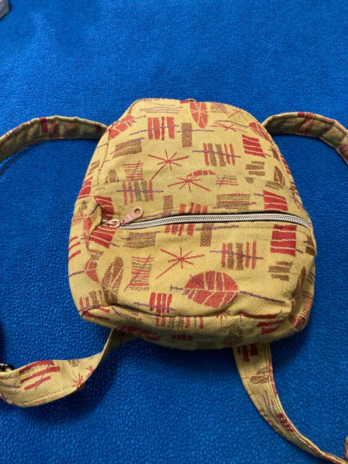 Vintage Adjustable Hand-Sewn 10x8 Backpack Purse for Women-image