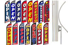 Open Full Curve Windless Swooper Flag  Pole Kit Now Open We're Open