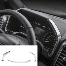 For Ford F150 2015-2020 Inner Dashboard Instrument Box Trim Cover Strips Chrome
