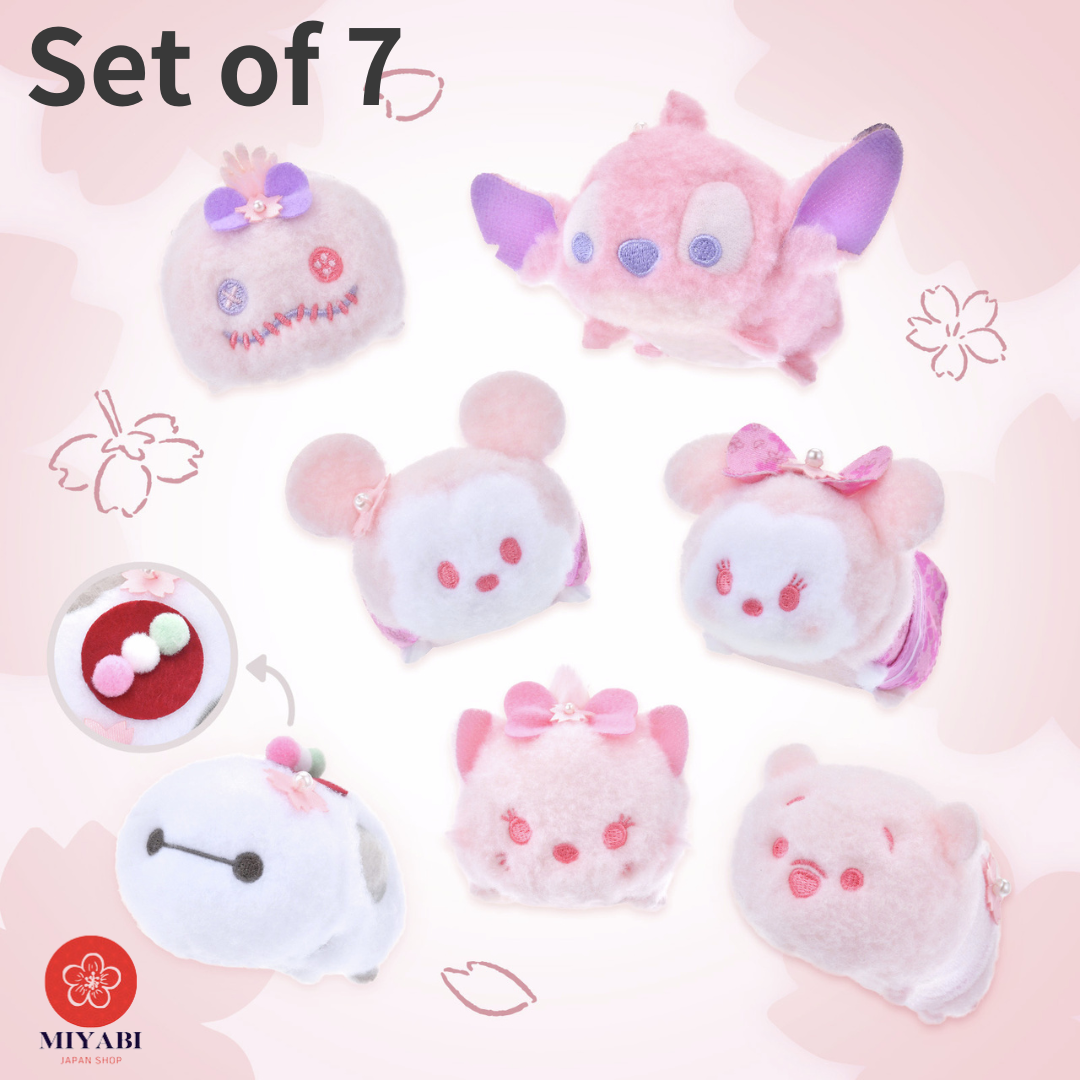 Disney Store Japan SAKURA TSUM TSUM Plush toy set of Limited