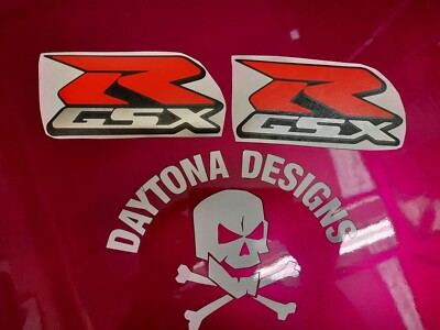GSXR 2004 DAYGLOW ROT, CHROM & SCHWARZ CUSTOM DESIGN GRAFIK-AUFKLEBER AUFKLEBER
