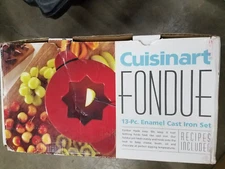 Cuisinart 13-pc. Enamel Cast Iron Fondue Set FP-115R Red
