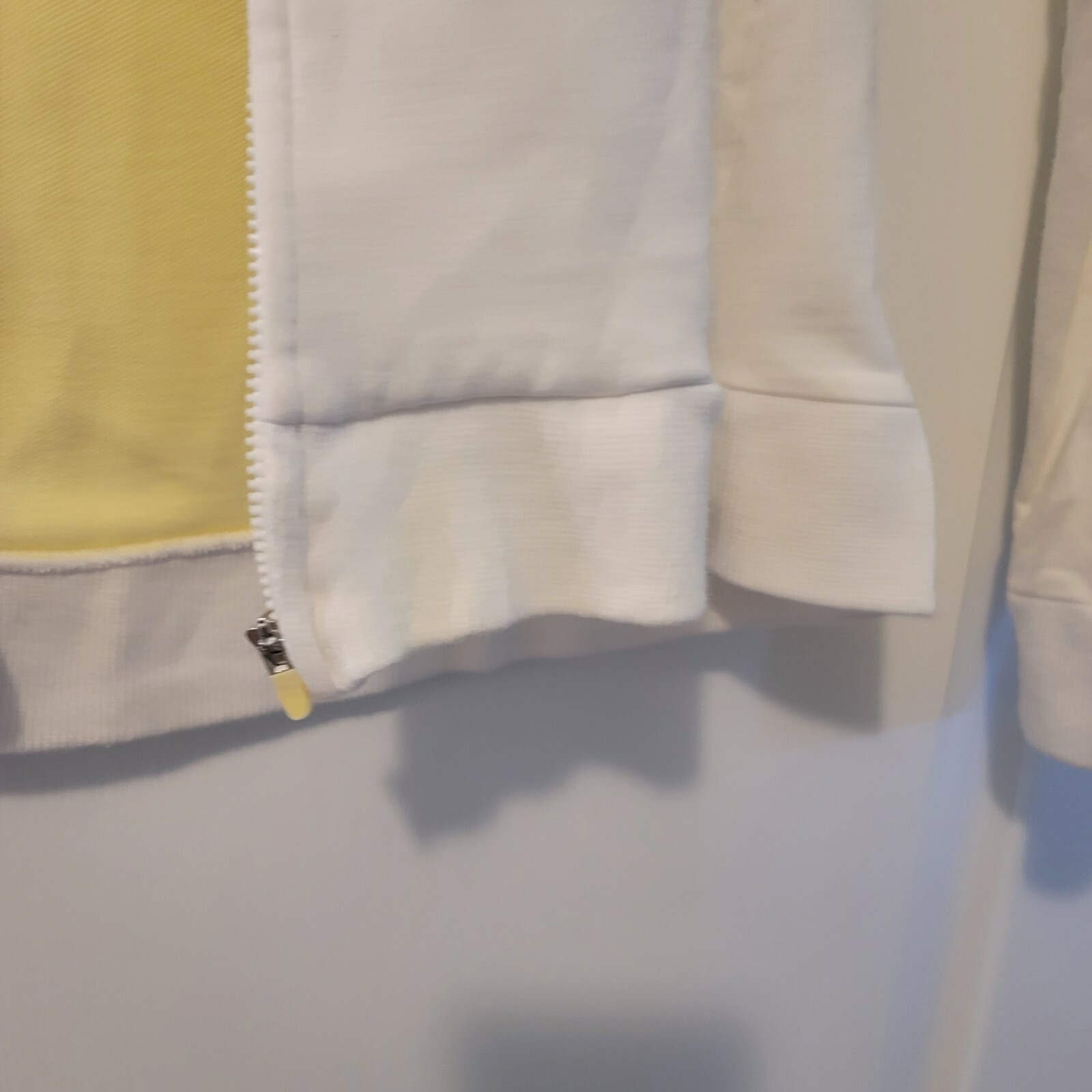 FILA Giacca Sportiva Donna Grande Bianca e Gialla Cerniera Intera