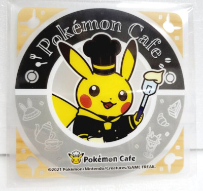 Pokemon Cafe Pikachu (Kellnerin/Kaffee) Clear Coaster Ver, Schwarz 2021 Samml...