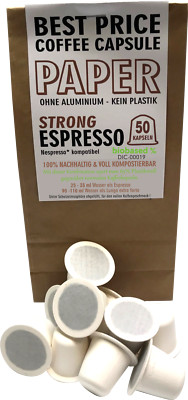 Strong Espresso & Lungo extra forte 50 Papier-Kapseln mit Kaffee für Nespresso