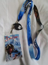 Bob Ross Painting Lanyard Happy Accidents with Charm and ID Holder Badge NEW