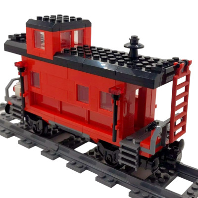 Hergestellt aus LEGO  Steinen Zug Begleitwagen Waggon 60336 60198 B