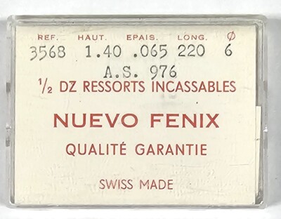 [ 1X ] NOS New Mainspring for AS 976 Ressort Muelle Zugfeder Molla