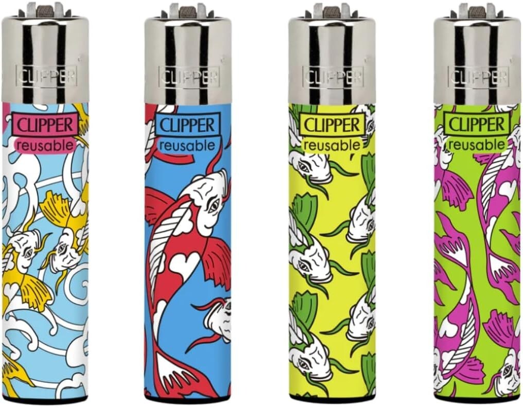 Clipper lighters Koi collection refillable (Lot of 4) | eBay