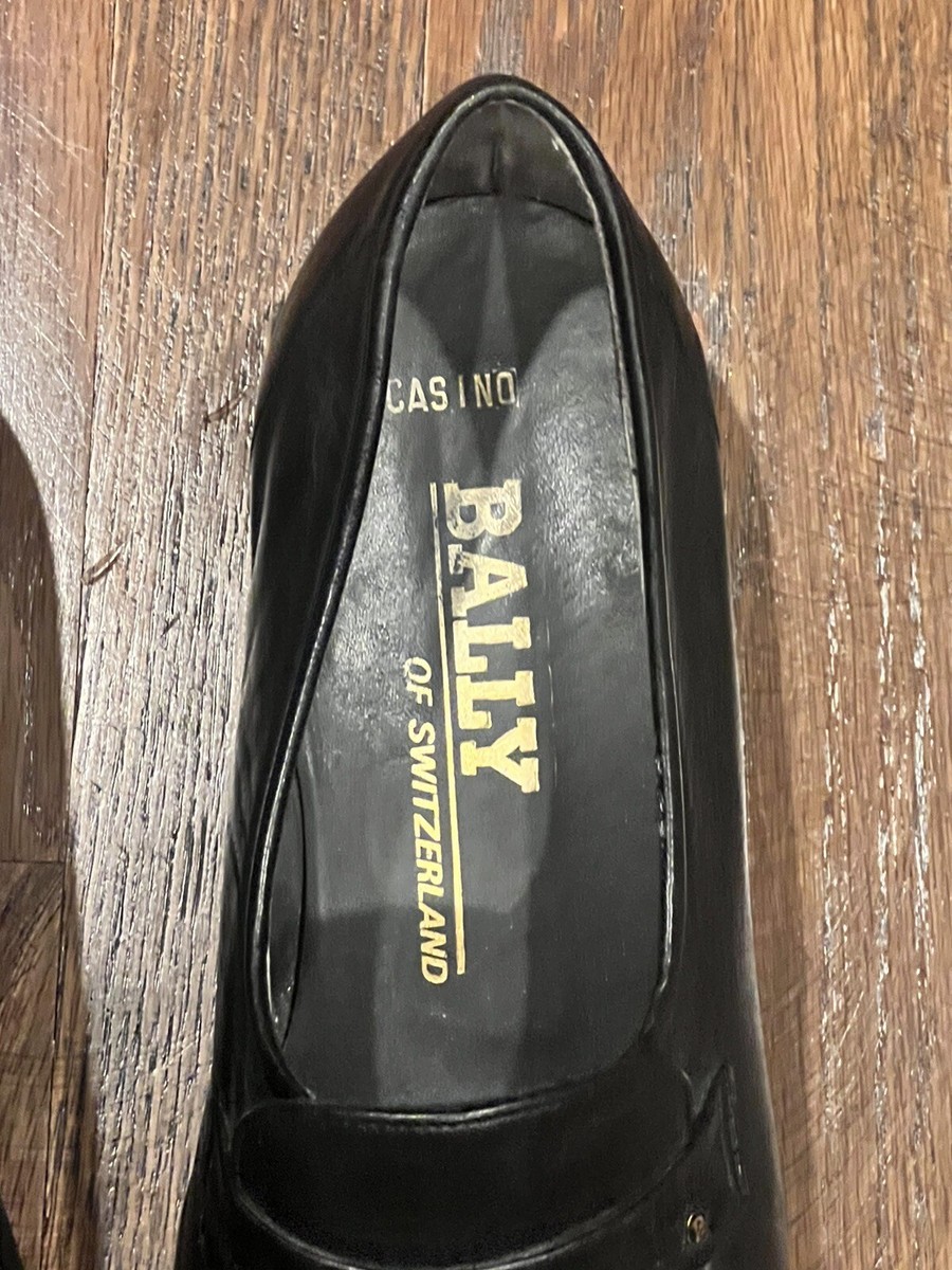Bally Leather Round Toe Slip On Black Casino Men Loafers  display picture 3