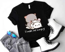 Hungry Peach and Goma, Mochi Peach Cat, Peach Goma, Gift for her, Dudu and Bubu,