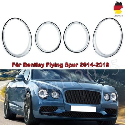 Links & Rechts Für Bentley Flying Spur 4W 2013-2019 Scheinwerfer Chrom Zierring