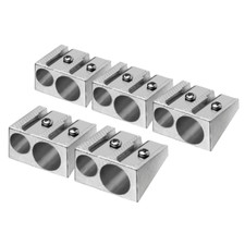 5x Anspitzer Spitzer Metallspitzer Stifte Bleistiftspitzer Doppelspitzer KF02290