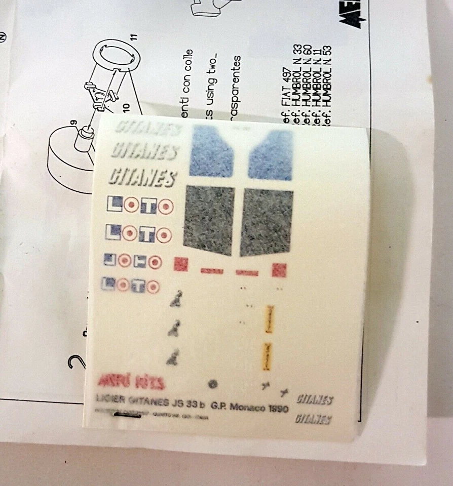 MeriKit 1/43 - Ligier JS33B F1 GP Monaco 1990 Kit de coche modelo de metal blanco MK166 Foto 2 de 3