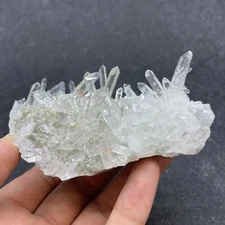 Natural Stone White Crystal Mineral Specimen Clear Quartz Cluster Rock Healing