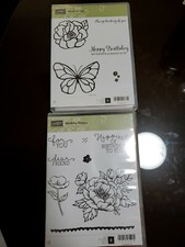 2 Stampin Up BIRTHDAY BLOOMS / BEAUTIFUL DAY Stamp