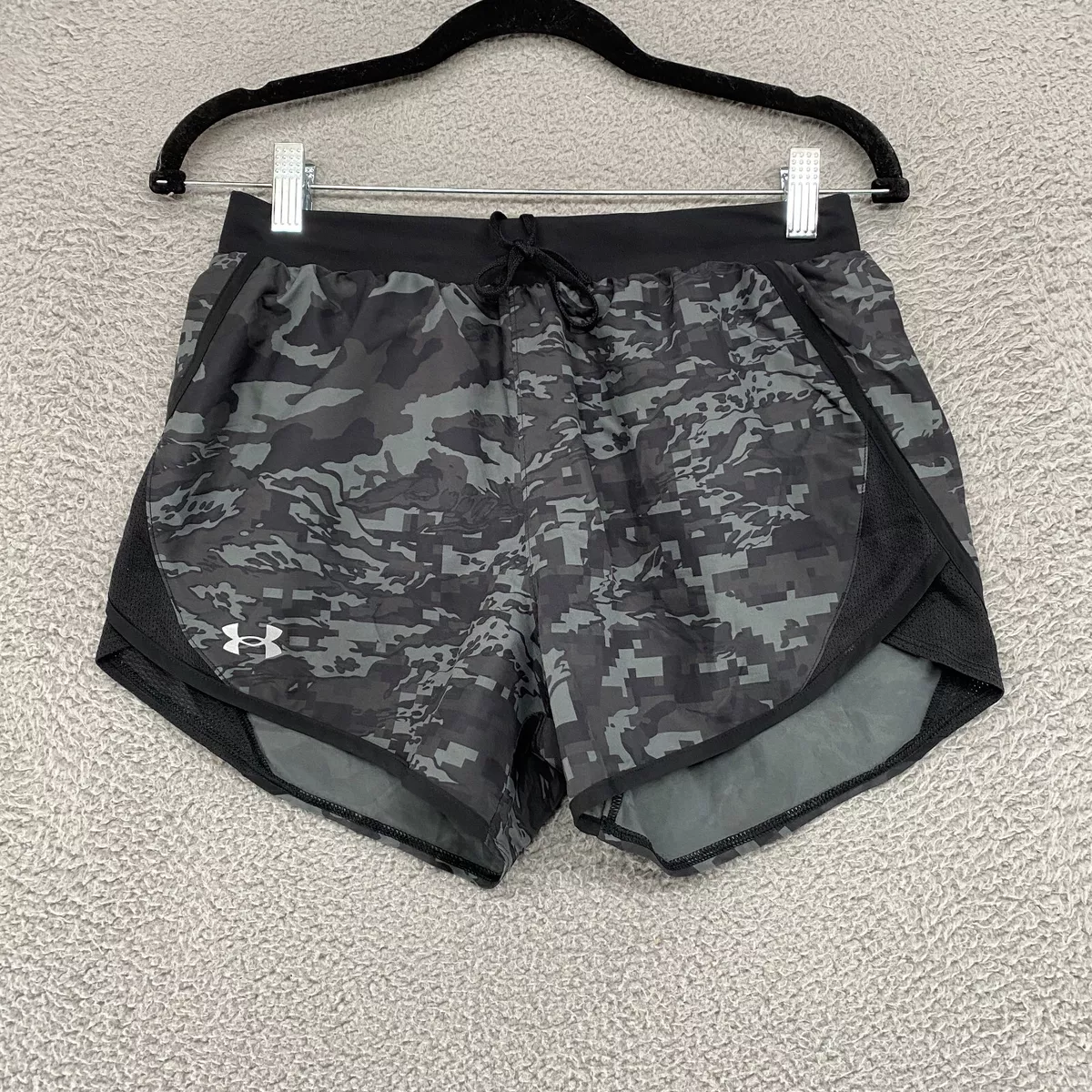 Under Armour Shorts Womens Small Loose Fit Fly By 2.0 Running Camo Lined  Gym