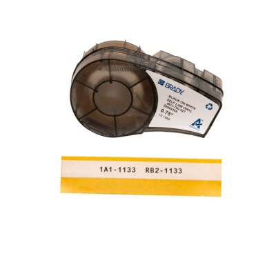 BDY 110927 Self-Laminating Vinyl Wrap Around Label M21-750-427,BL/WT, FREE SHIP