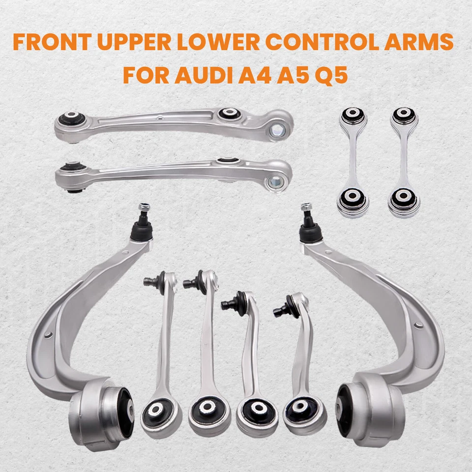 Front Upper Lower Suspension Wishbone Arms Links Kit for Audi Q5 2009-2017 - Image 2 of 4