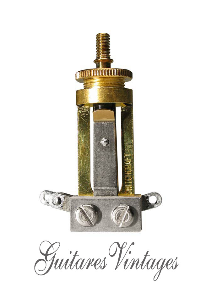 Sélecteur 3 positions Switchcraft Gold USA commutateur guitare Les Paul