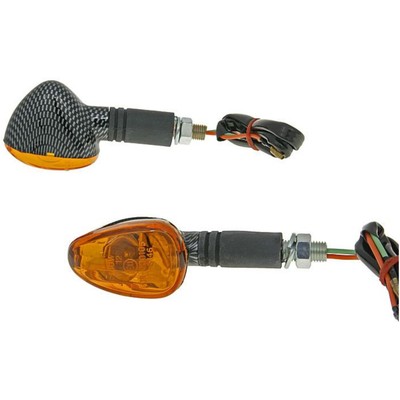 Indicator Indicator Indicator Set M10 Carbon Look Doozy Orange, Long Indicator Light Thread