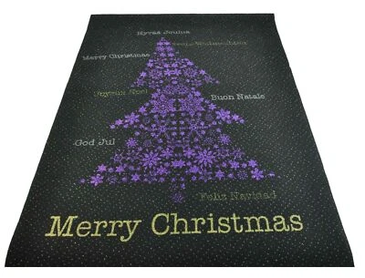 Alfombra Negro Árbol de Navidad Corredor 100x134 CM N2 - Imagen 1 de 3