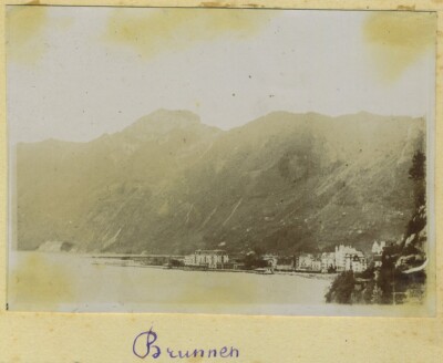 View of Brunnen. Lake of the Four Cantons. Switzerland. Citrate Print 1905