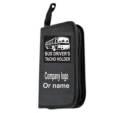 Bus Driver's Digital tachograph holder organiser tacho wallet black customise