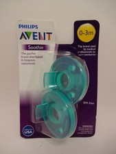 Philips AVENT 2 Pack SCF190/01 Soothie Pacifier 0-3mth Green/Green
