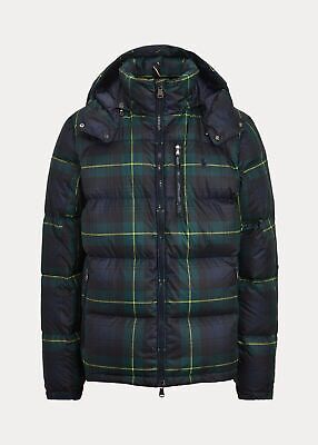 Polo Ralph Lauren Tartan Blackwatch Hooded Pony Logo Down Polo Ralph Lauren Tartan Blackwatch Hooded Pony Logo Down