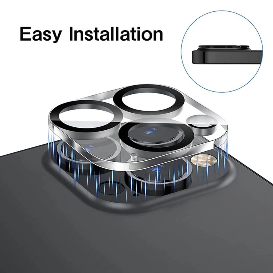 For iPhone 15 Pro / 15 Pro Max Camera Lens Cover Protector 9H Hardness Colorful - Image 3 of 4