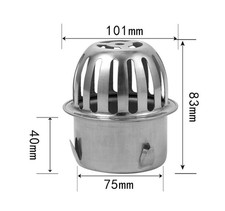 STAINLESS STEEL GUTTER DOWN PIPE OUTLET BALLOON LEAF GUARD TRAP FILTE