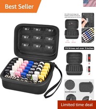 Compact USB Storage Case - Organizes 44 Flash Drives 9 Memory Cards Safely