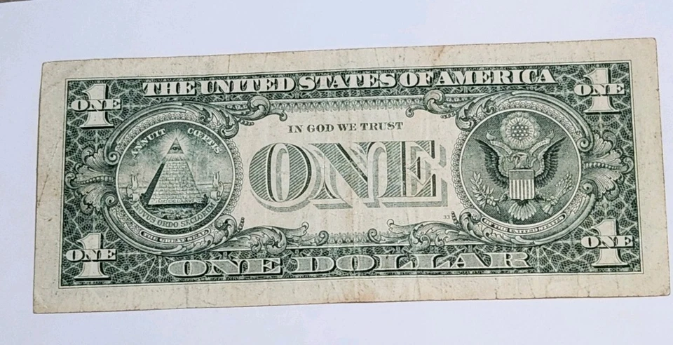 Billete de dólar 1995 7 DE UNA CLASE 5s número de serie elegante bien circulado. difícil de encontrar Foto 4 de 4