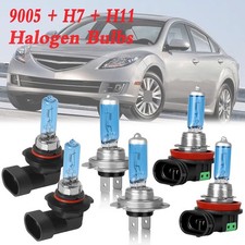 For Mazda 6 11 2012 2013 Front Halogen Headlight 9005 H7 H11 Fog Light Bulbs 6x