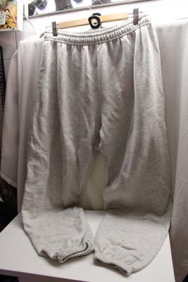 Vintage Super Soft Comfy Athletic wear Grey Fleece tapered Sweatpants Joggers XL