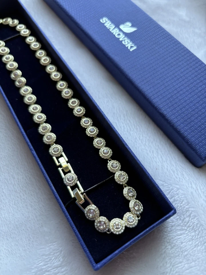 SWAROVSKI UNA ANGELIC TENNIS NECKLACE ( GOLD) - Image 2 of 4