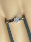 Heart Shape Diamond Wedding Engagement Stack Ring 14K White Gold G VS Diamond — photo 7